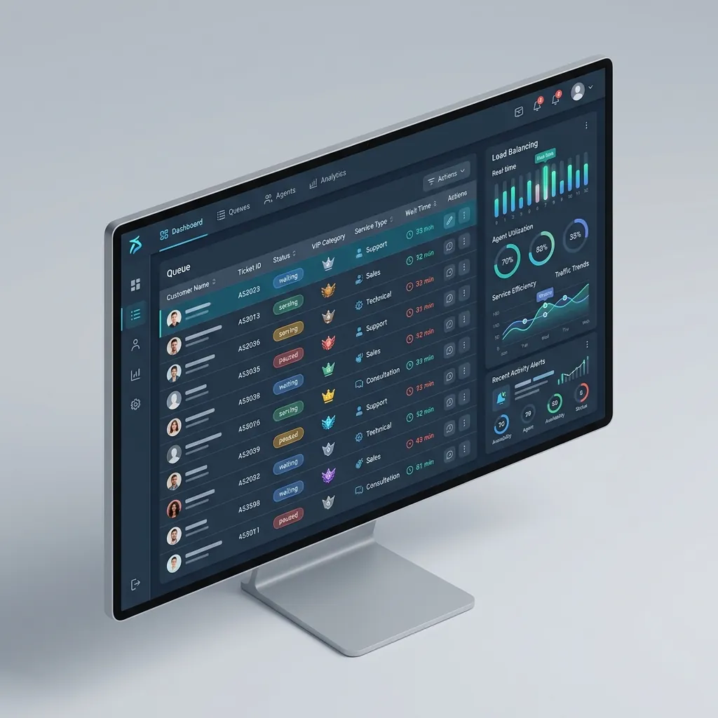 Queue management routing dashboard